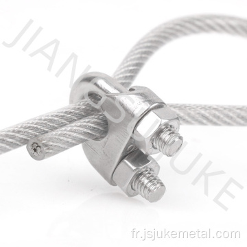 Clip de corde à fil en acier inoxydable 316/304